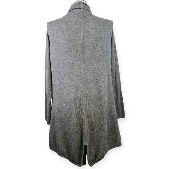 LUTZ & PATMOS SZ XS/S Cashmere Wool Blend Long Line Open Cardigan Gray - Picture 7 of 8